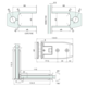 Scharnier serie 600 regelbaar 90° voor glas 8/12mm chroom