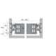 Ladegeleiders Quadro Duplex 45, Silent System compatibel, Push to open compatibel, EB 292 mm / 392 mm, 530 mm, links en rechts