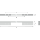 Greep pont 256mm chroom glanzend