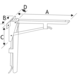 Plooibare consolen hebgo 580mm grijs