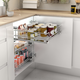 MC Line uittrekmand 50cm chroom+hettich quadro ss +hettich quadro ss 30kg+afstandhouders