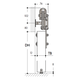 Casa schuifdeurset staal zwart 100kg l.2100mm voor deurbladbreedte 910-1000mm