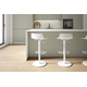 Chef regelbare kruk rond wit/polycarbonaat wit