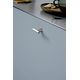 Knop Delta ø23,5x44x36 zamak RVS-look