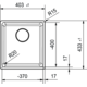 Maris - Onderbouwspoeltafel / 403 x 433 mm / 1 bak / Zwart Mat
