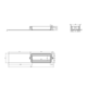 Komgreep degoe zamak wit mat ba 95mm l200mm