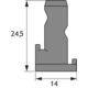 Adapter voor beslagafdekking,  mat wit