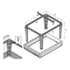 Insteekbaar hangmapframe bureau onderkast, zwart, 710x244x350 mm
