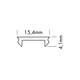 S line cover vlak opaal 2000mm
