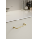 Greep LOUNGE BA128 L142 messing geborsteld goud
