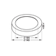 Moon opbouwled 230V 8W 3000K d145mm 520lm