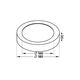 Moon opbouwled 230V 14W 3000K d180mm 940lm