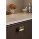 Knop PAPILLON ba32 walnoot + mat goud