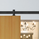 Runway schuifdeurset staal zwart 80kg l.2400mm voor deurbladbreedte 1130-1250mm