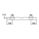 Runway schuifdeurset staal zwart 80kg l.2400mm voor deurbladbreedte 1130-1250mm
