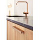 Greep station ba160 l190 alu geborsteld goud