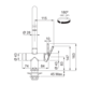 Maris Water Hub - 3 in 1 set met zwenkbare uitloop / Side Lever / Goud / Boiler 4 liter