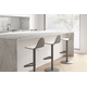 Tabu regelbare kruk rond wit/bekleed mystic antrac