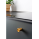 Knop ROUND Ø25 aluminium rvs-look