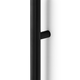 Deurgreep enkel MOON BIG BA528-1056 L1096 aluminium geborsteld zwart