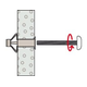 Hollewandplug Fischer HM4 x 45S met metrische schroef