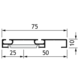 Dubbele onderrail Terra/Base 6m alu zilver