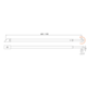 Uitschuifbare stabilisatiestang wand/glas met hoek van 45°, voor 6/8 mm glas, L608/1108, chroom