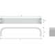 Greep SENSE BA128 L135 aluminium geborsteld zwart