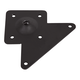 Tafelpoot Q80 zwart mat 80x80mm h71 regelbaar