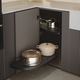 MC Line Dolphin 60cm rechts antraciet met dubbel dempingsysteem