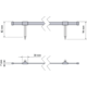 Chic line schoenrek stang antraciet l.625 h.94mm