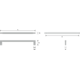 Greep 128mm alu geribbeld zwart mat