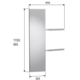 Exclusiv uittrekbare spiegel h.1155mm wit