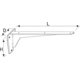Hebgo consolen vast 75kg 480mm zwart