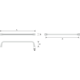 Greep ESTE BA160 L172 zamak geborsteld goud