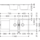 Maris - Inbouwspoeltafel / 1160 x 500 mm / 2 bakken / Onyx / Omkeerbaar