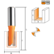 Rechte frees d=16 mm i=20 l=57 hw