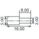 Schabdrager duplo 3/5mm vernikkeld
