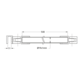 Stabilisatiestang wand/glas met dubbele scharnier, voor 6/10 mm glas, L588, chroom
