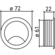 Kabelset 2-delig 60mm bruin