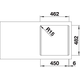Blanco spoeltafel Dana 45 rvs
