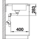 Blanco spoeltafel Dana 45 rvs