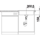 Blanco spoeltafel Dana 6 rvs