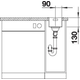 Blanco spoeltafel andano 180-if