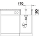 Blanco spoeltafel andano 340-if man.