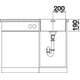 Blanco spoeltafel andano 400-if man.