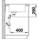 Blanco spoeltafel andano 400-if man.