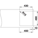 Blanco spoeltafel Andano 400-IF/A auto.