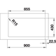Blanco spoeltafel andano 400/400-if man.