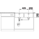 Blanco spoeltafel andano 400/400-u man.